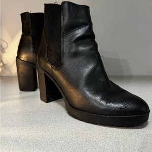 Black Leather Ankle Boots